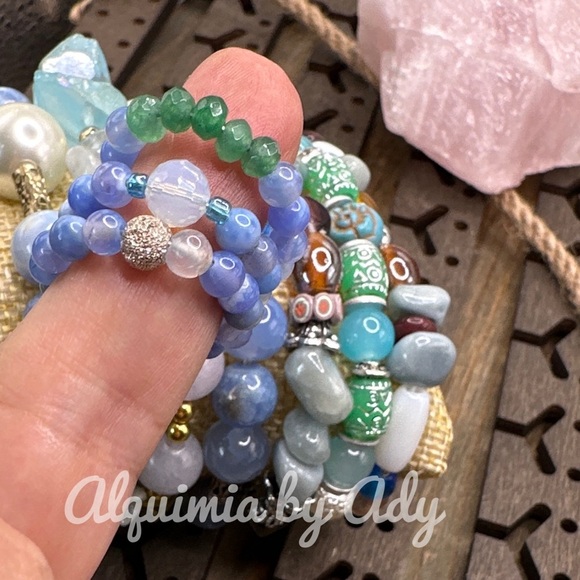 Alquimia Blue Beaded Ring - Picture 2 of 3